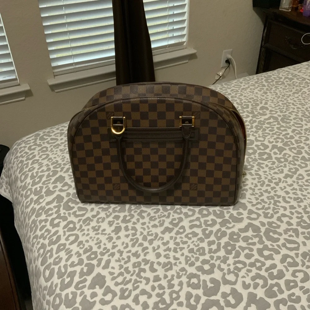 Luxury Brown Checkered Men's Bag